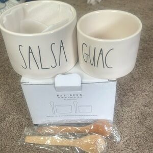Rae Dunn guac and salsa bowl set.